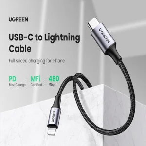 کابل تبدیل USB-C به لایتنینگ یوگرین مدل US304 طول 2 متر