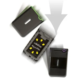 هارد اکسترنال ترنسند مدل StoreJet 25M3 ظرفیت دو ترابایت دارای رابط USB Type-A 2.0