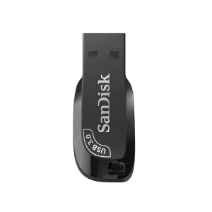فلش مموری 64 گیگابایت سن دیسک مدل ULTRA SHIFT CZ410 با رابط USB 3.1، سرعت خواندن 100 مگابایت بر ثانیه، نرم‌افزار امنیتی SanDisk SecureAccess و بازیابی فایل RESCUEPRO Deluxe، مناسب ضبط خودرو و تلویزیون