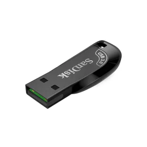 فلش مموری 64 گیگابایت سن دیسک مدل ULTRA SHIFT CZ410 با رابط USB 3.1، سرعت خواندن 100 مگابایت بر ثانیه، نرم‌افزار امنیتی SanDisk SecureAccess و بازیابی فایل RESCUEPRO Deluxe، مناسب ضبط خودرو و تلویزیون