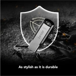 فلش مموری لکسار مدل M400 ظرفیت 128 گیگابایت رابط USB 3.0 مقاوم در برابر ضربه و سازگار با سیستم‌های PC و Mac