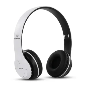 هدفون بلوتوثی مدل P47 EDR بدون قابلیت نویز کنسلینگ، درگاه USB Type-C، دارای شیار کارت حافظه، مقاومت در برابر رطوبت و عرق