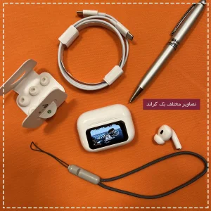 هدفون بلوتوثی مدل PJD Pro2nd V5.4 Light دارای نویز کنسلینگ فعال (ANC)، درگاه شارژ USB Type-C، شارژ بی سیم، پشتیبانی از فرمان لمسی، نمایشگر روی صفحه محفظه شارژ، نشانگر LED