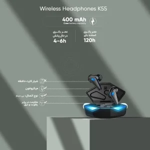 هدفون بلوتوثی مدل K55 Stereo