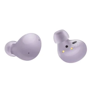 هدفون بلوتوثی سامسونگ مدل Galaxy Buds 2 با نویز کنسلینگ فعال (ANC)، درگاه شارژ USB Type-C، دارای میکروفون داخلی و دو میکروفون خارجی، مقاوم در برابر رطوبت و عرق
