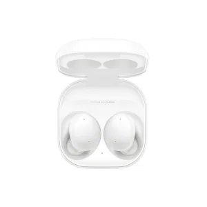 هدفون بلوتوثی سامسونگ مدل Galaxy Buds 2 با نویز کنسلینگ فعال (ANC)، درگاه شارژ USB Type-C، دارای میکروفون داخلی و دو میکروفون خارجی، مقاوم در برابر رطوبت و عرق