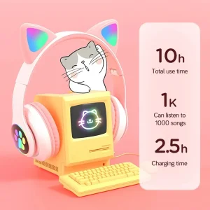 هدفون بلوتوثی مدل STN-28 بدون قابلیت نویز کنسلینگ، درگاه شارژ microUSB، طراحی ارگونومیک و فانتزی