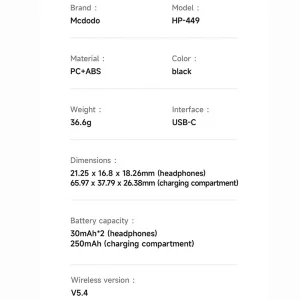 هدفون بی سیم مک دودو مدل HP 4490