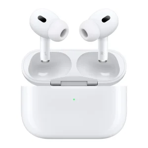 هدفون بلوتوثی اپل مدل AirPods Pro 2nd Generation با نویز کنسلینگ فعال (ANC)، نویز کنسلینگ میکروفون (ENC)، درگاه شارژ USB Type-C، با قابلیت شارژ بی‌سیم، دارای میکروفون دوگانه از نوع Beamforming، مقاومت در برابر رطوبت و عرق