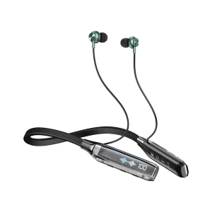 هدفون بلوتوثی گردنی ریمکس مدل RB-S20 با حذف نویز HD، درگاه شارژ USB Type-C، با قابلیت اتصال به چند دستگاه، طراحی ارگونومیک، مقاوم در برابر رطوبت و عرق
