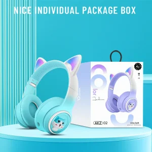 هدفون بیسیم طرح گربه مدل hifi akz51