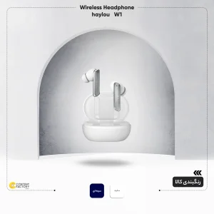 هدفون بلوتوثی هایلو مدل W1 با نویز کنسلینگ میکروفون، درگاه شارژ USB Type-C، دارای 4 میکروفون، پشتیبانی از فرمان لمسی، مقاومت در برابر رطوبت و عرق