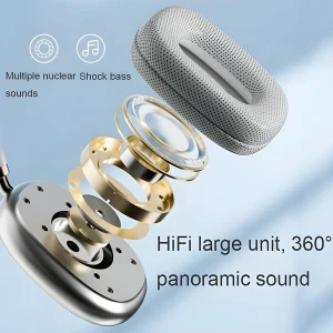 هدفون بلوتوثی مدل HEADPHONE WIRELESS STEREO P9 V5.3 بدون نویز کنسلینگ، درگاه شارژ USB Type-C، با قابلیت اتصال به 2 دستگاه همزمان، دارای باتری قابل شارژ، اتصال دوگانه (بی‌سیم و ‌)، دارای نشانگر LED، دارای شیار کارت حافظه