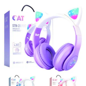 هدفون بلوتوثی مدل STN-28 Pro طرح Cat Ear 2023