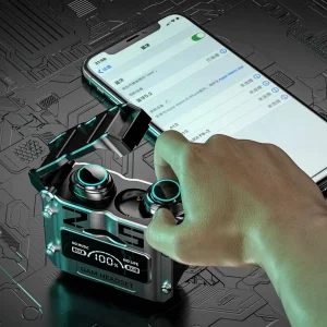 هدفون بلوتوثی دامیکس مدل M25-game بدون قابلیت نویز کنسلینگ، درگاه شارژ USB Type-C، امکان استفاده به صورت پاور بانک مقاوم در برابر آب