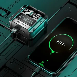 هدفون بلوتوثی دامیکس مدل M25-game بدون قابلیت نویز کنسلینگ، درگاه شارژ USB Type-C، امکان استفاده به صورت پاور بانک مقاوم در برابر آب