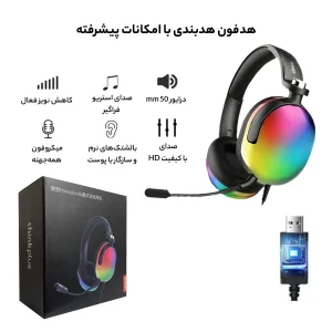 هدفون مخصوص بازی لنوو مدل  ThinkPlus G86A 3.5mm