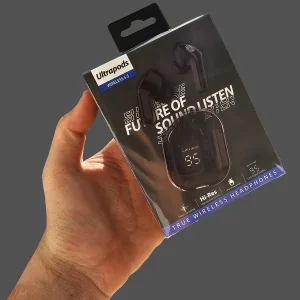 هدفون بلوتوثی مدل Ultra Pods بدون نویز کنسلینگ، درگاه شارژ USB Type-C، دارای میکروفون داخلی، تا 9 ساعت پخش موسیقی، مقاوم در برابر گرد و غبار