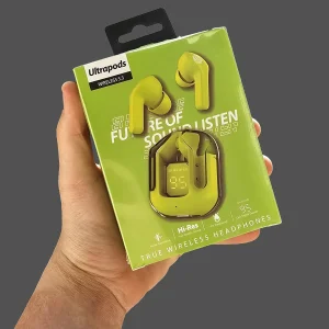 هدفون بلوتوثی مدل Ultra Pods بدون نویز کنسلینگ، درگاه شارژ USB Type-C، دارای میکروفون داخلی، تا 9 ساعت پخش موسیقی، مقاوم در برابر گرد و غبار