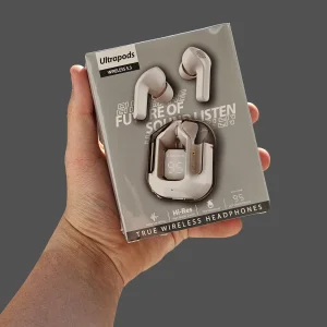 هدفون بلوتوثی مدل Ultra Pods بدون نویز کنسلینگ، درگاه شارژ USB Type-C، دارای میکروفون داخلی، تا 9 ساعت پخش موسیقی، مقاوم در برابر گرد و غبار