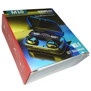 هدفون بلوتوثی مدل M10 V5.1 بدون قابلیت نویز کنسلینگ، درگاه شارژ Micro USB، دارای نشانگر LED، قابلیت استفاده به عنوان پاوربانک، مقاومت در برابر رطوبت و عرق
