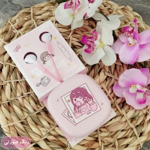 هندزفری طرح فانتزی دختر مدل SweetDay-XY-84 به همراه کیف هندزفری