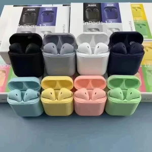 هدفون بلوتوثی مدل inPods 12 بدون نویز کنسلینگ، درگاه شارژ لایتنینگ، با قابلیت شارژ سریع، مقاوم در برابر رطوبت و عرق