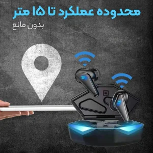 هدفون بلوتوثی مدل K77 بدون قابلیت نویز کنسلینگ، درگاه شارژ USB Type-C، دارای تاخیر بسیار پایین، مقاوم در برابر گرد و غبار