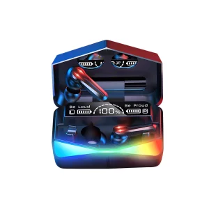 هدفون بلوتوثی مدل M28 TWS بدون قابلیت نویز کنسلینگ، درگاه شارژ USB Type-C، دارای صفحه نمایش LED برای نمایش میزان شارژ، باتری قابل شارژ تا 200 ساعت