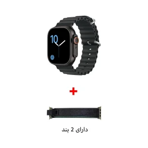 ساعت هوشمند هلو پلام مدل H15 ULTRA دارای قابلیت های صفحه نمایش رنگی، صفحه نمایش لمسی، کنترل موسیقی (Music Player)، قابلیت مکالمه از طریق بلوتوث، قابلیت تغییر طرح ساعت یا تم، ضد آب بند پارچه ای