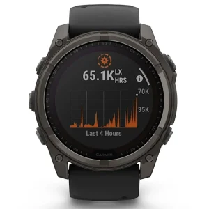 ساعت هوشمند 47 میلی‌متری گارمین مدل Fenix 8 Solar Sapphire با بند سیلیکونی