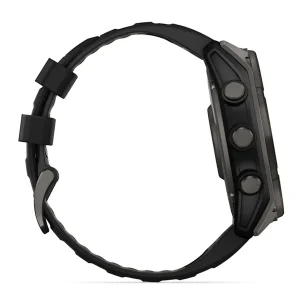 ساعت هوشمند 47 میلی‌متری گارمین مدل Fenix 8 Solar Sapphire با بند سیلیکونی