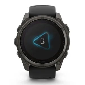 ساعت هوشمند 47 میلی‌متری گارمین مدل Fenix 8 Solar Sapphire با بند سیلیکونی