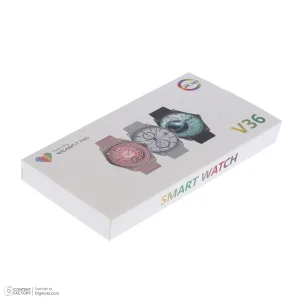 ساعت هوشمند 36 میلی‌متری مدل V36 با بند سیلیکا ژل