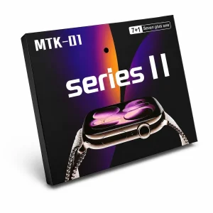 ساعت هوشمند 46 میلی متری ام تی کا مدل Series11 7+1 با بند سیلیکونی به همراه هدفون بلوتوثی