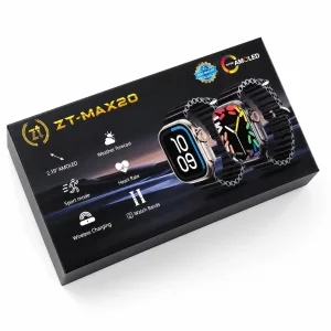 ساعت هوشمند 49 میلی متری زد تی مدل max20 با بند سیلیکونی