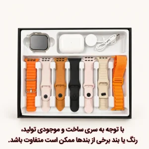 ساعت هوشمند 46 میلی متری واچ ایکس مدل 7in1 با بند سیلیکونی به همراه هدفون بلوتوثی