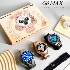 ساعت هوشمند 49 میلی‌متری ووکاس مدل G6 MAX با بند استیل