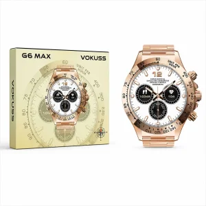 ساعت هوشمند 49 میلی‌متری ووکاس مدل G6 MAX با بند استیل