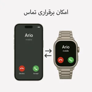 ساعت هوشمند آریو مدل WA49 ULTRA با بند فلزی