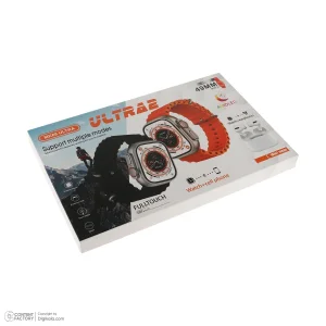 ساعت هوشمند مدل MK68 دارای قابلیت های صفحه نمایش رنگی، گام‌شمار، سنسور ضربان قلب و بند سیلیکونی به همراه هدفون بلوتوثی