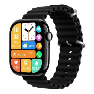 ساعت هوشمند 45 میلی متری مدل KW90MAX با بند سیلیکونی