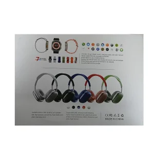 ساعت هوشمند مدل P9 Ultra2 pack با قابلیت کنترل موسیقی بند سیلیکونی به همراه هدفون