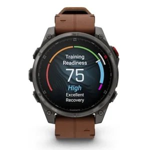 ساعت هوشمند 47 میلی‌متری گارمین مدل Fenix 8 Pro با بند چرمی به همراه بند سیلیکونی