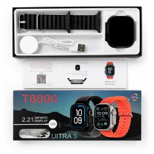 ساعت هوشمند 49 میلی متری مدل T8000 با بند سیلیکونی