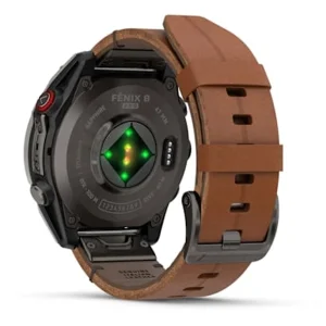 ساعت هوشمند 51 میلی‌متری گارمین مدل Fenix 8 Pro با بند چرمی به همراه بند سیلیکونی