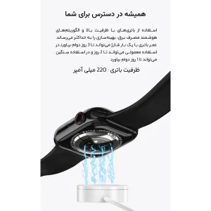 ساعت هوشمند 45 میلی متری مدل KW90 MAX با بند سیلیکونی
