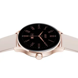 ساعت هوشمند کیو سی وای مدل MSU WATCH ELITE PUNCHING  دارای قابلیت های صفحه نمایش رنگی، صفحه نمایش لمسی، کنترل موسیقی (Music Player)، قابلیت مکالمه از طریق بلوتوث بند سیلیکون