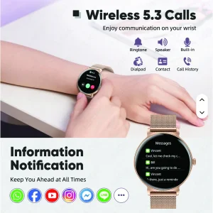 ساعت هوشمند 1.27 اینچ مدل JX523 با بند سیلیکون
