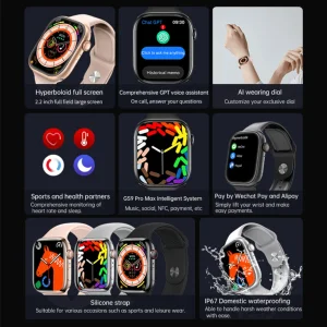 ساعت هوشمند جی اس ویر مدل GS9 Promax Amoled